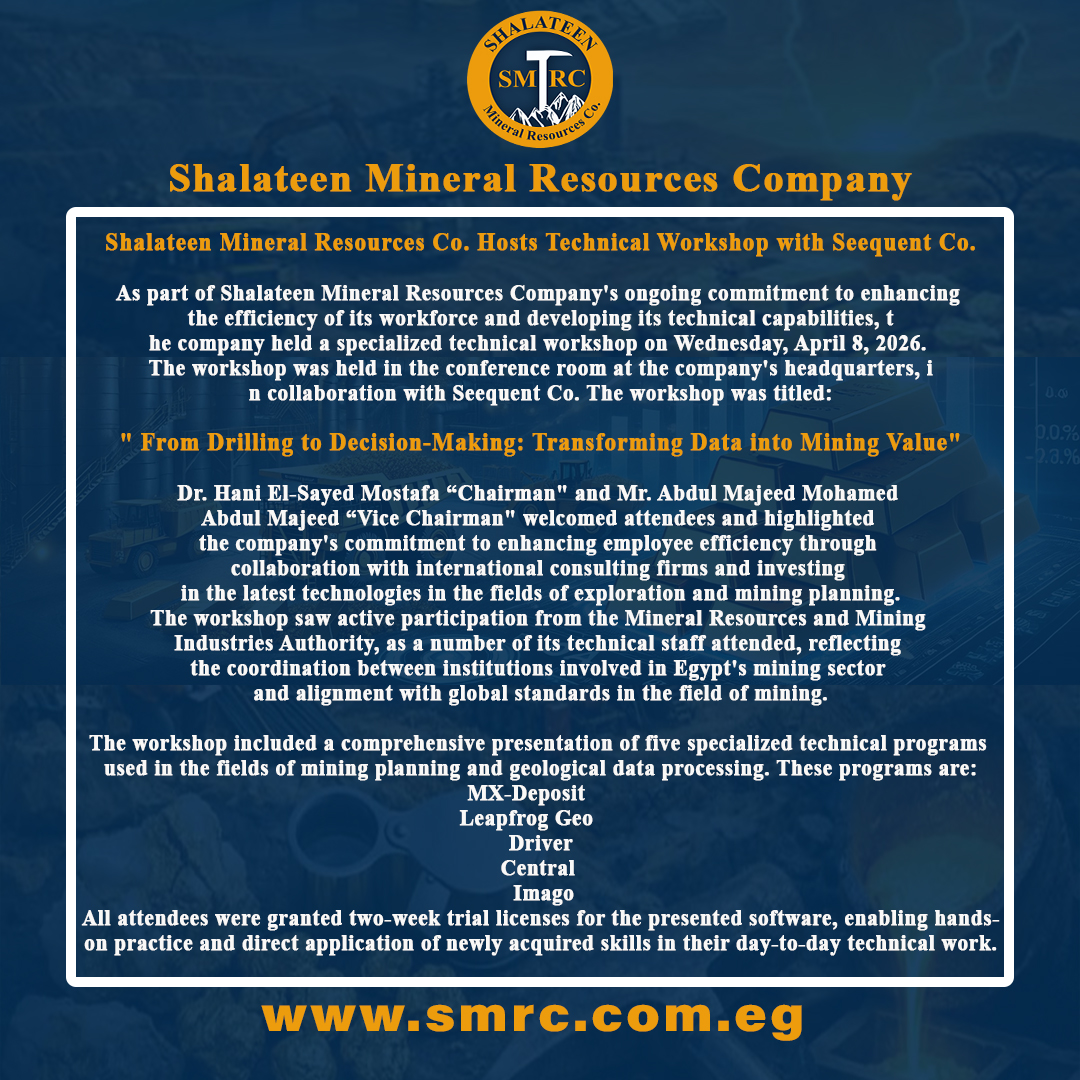 Shalateen Mineral Resources Co. Hosts Technical Workshop with Seequent Co.